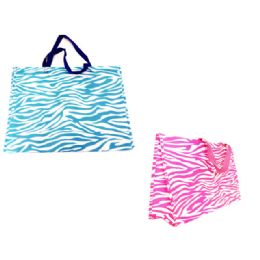 144 Wholesale Zebra Print Shopping Bag