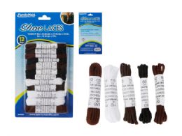 96 Wholesale 12 Pairs Of Shoe Laces In Assorted Lengths