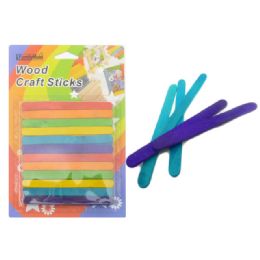 72 Wholesale Craft Stick 72pc Multi Color