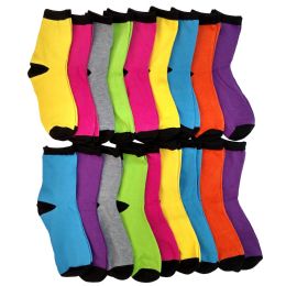 60 Wholesale Ladies 3 Pack Casual Crew Socks, Sock Size 9-11