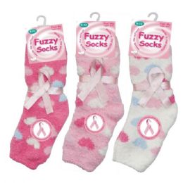 72 Pairs Winter Fuzzy Socks Pink Size 9-11 Assorted Colors - Womens Fuzzy Socks