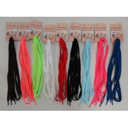 144 Units of 48" Flat Shoe Laces [assorted Colors] - Footwear Accessories