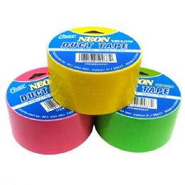 96 Wholesale Tape Duct 10yds Neon Colors