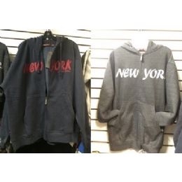 24 Wholesale New York Adult Lettering Hoodie Sweatshirt