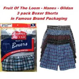 48 Pieces Fruit LooM-HaneS-GildaN-Boy 3pk White A-Shirts In Famous Brand Pack - Boys Underwear