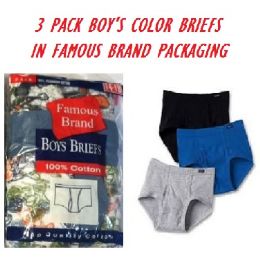 24 of Fruit LooM-HaneS-Gildan 3 Pk Boys Color Briefs In Famous Brand pk