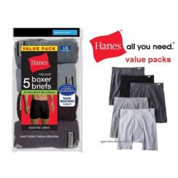 48 Pieces Hanes 5 Pack Men's Boxer Briefs ( Slightly Imperfect ) - Mens Underwear