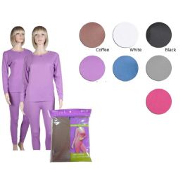 36 Pieces Ladies Thermal Set In Gray - Womens Thermals