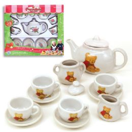 12 Pieces 13pc Porcelain Tea Set - Girls Toys