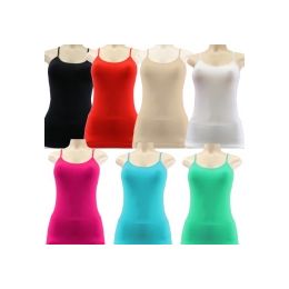72 Wholesale Women's Camisoles In Assorted Colors