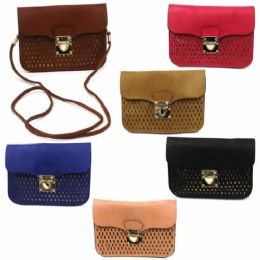 120 Wholesale Double Pocket Cell Phone Cross Body Bag In Asst Solid Colors