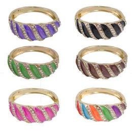 120 Wholesale Similar Styles Of Metal Bracelets With Assorted Colors Stones In Silver Or Gold (all Come Assorted)