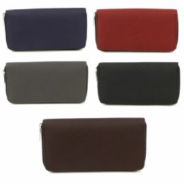 120 Wholesale 1 Zipper Wallet In Asst Prints / Colors