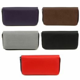 120 Wholesale 1 Zipper Wallet In Asst Prints / Colors