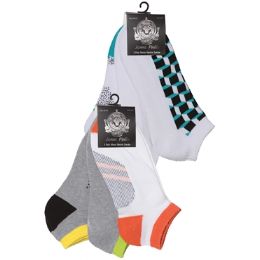 100 Pairs Men's Ankle Socks In Assorted Styles Size 10-13 - Mens Ankle Sock