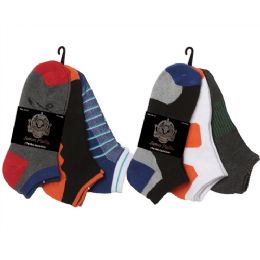 96 Bulk Men's Ankle Socks In Assorted Styles Size 10-13