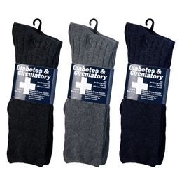 36 Pairs Men's Diabetes And Circulatory Health Dress Socks - Mens Dress Sock
