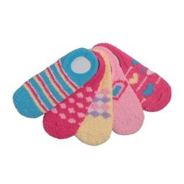 72 Pairs Fuzzy SkiD-Proof Slippers In Assorted Styles - Womens Ankle Sock