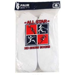 120 Wholesale Men's White No Show Socks In Size 10-13