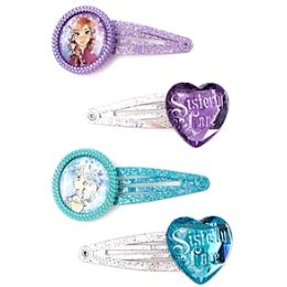 12 Wholesale Frozen Blue And Purple Snap Clips (includes 4 Clips).
