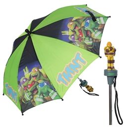 12 Wholesale Boys' Teenage Mutant Ninja Turtles Umbrella With A Molded Handle