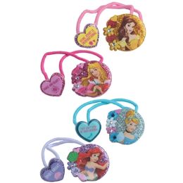 24 Wholesale Disney Princess 4 Pack Girls Motif Hair Ties
