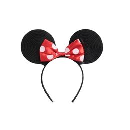 24 Wholesale Minnie Mouse Girls Headband With Ears And Bow