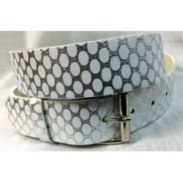 48 Pieces Silver White Fashion Belt - Womens Belts
