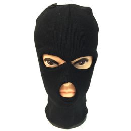 12 Pieces Unisex Black Ski Hat/mask One Size Fits All - Winter Helmet Hats