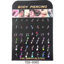 252 Wholesale Pieces Of Assorted Body Jewelries