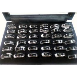 144 Wholesale Cross Style Spin Stain Steel Fashion Ring