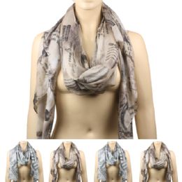 36 Pieces Woman's Printed Scarfs - Winter Scarves