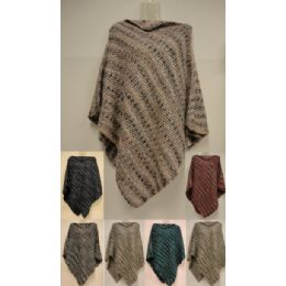12 Wholesale Knitted Shawl [variegated]
