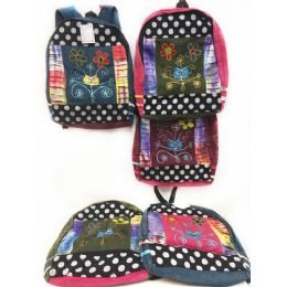 10 Pieces Owl Head Flower Tie Dye Cotton Handmade Backpacks - Draw String & Sling Packs