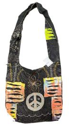 5 of Peace Sign Razor Cut Handmade Hobo Bag