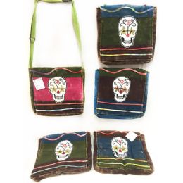 10 Wholesale Nepal Hobo Bags Skull Design Messenger Style Bag