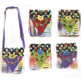 15 Wholesale Nepal Small Sling Bags Owl Head With Polka Dots