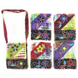 15 Wholesale Nepal Small Sling Bags Tie Dye Print Multi Flower Peace
