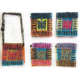 15 Wholesale Nepal Small Sling Bags With Butterfly Center