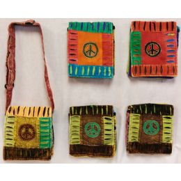15 Wholesale Nepal Small Cotton Handmade Sling Bags Center Peace