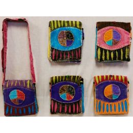 15 Wholesale Nepal Small Cotton Handmade Sling Bags Patch Peace