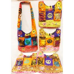 10 Wholesale Handmade Nepal Hobo Bags Peace Flower 2 Pockets Design