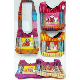 10 Wholesale Nepal Owl Group Design Hobo Bags Sling Purses Ast