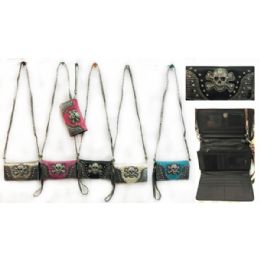 6 of Rhinestone Skull & Bones Wallet Purse
