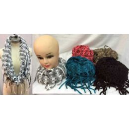 12 Wholesale MultI-Color Knitted Infinity Scarves
