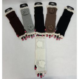 48 Bulk Knitted Hand Warmer [knitted Flower]