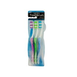 72 Wholesale Soft Grip Toothbrush Set