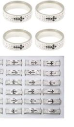 108 Wholesale Stainless Steel Rings With Cross
