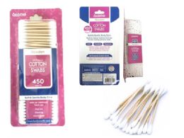 72 Wholesale 550 Piece Wooden Cotton Swabs