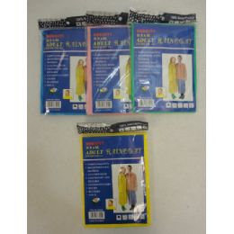 144 Wholesale Adult Rain Poncho With Sleeves